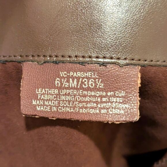 3/$30 GUC Vince Camuto 6 1/2M Parshell Brown Leather Gold Studded Moto Boots - Picture 14 of 16